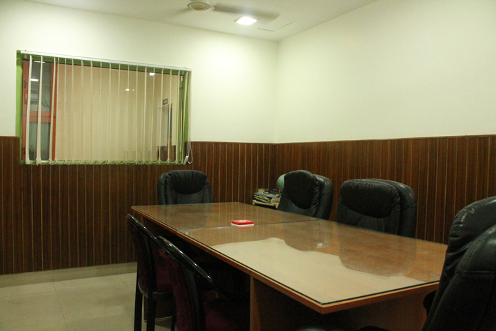 Conference room with a long table