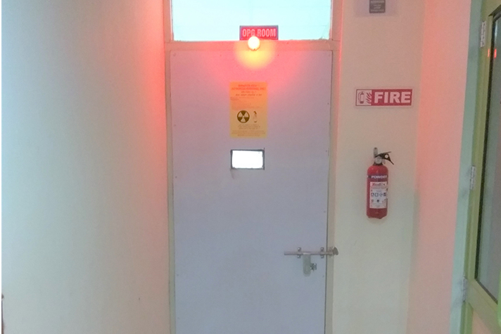 Radiology room door