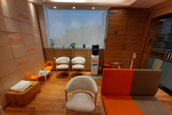 Waiting area with chairs